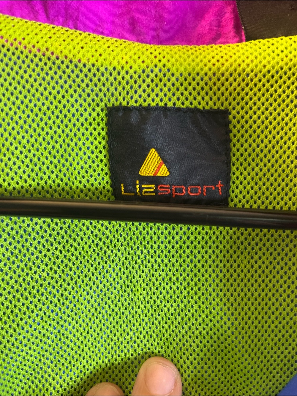 Vintage Liz Sport Neon Colorblock Windbreaker Jacket L 90s - Picture 3 of 12